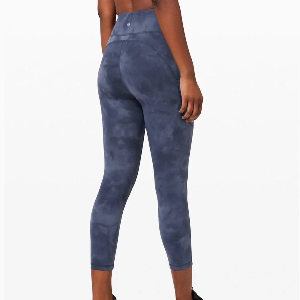 lululemon athletica Navy Tie-Dye High-Rise Leggings